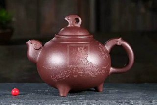 《三陽(yáng)開泰》宜興紫砂壺助理工藝美術(shù)師手工底槽青
