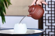 《高菱花》宜興紫砂壺壺老師底槽青工藝美術師手工菱花茶壺