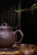 《報春》宜興助理工藝美術師手工紫砂壺紫泥料茶壺報春茶具