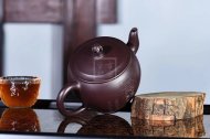 《梵蓮宮燈》宜興紫砂壺實力派名家手工80目紫泥泡功夫茶壺禮品商務送禮宮燈