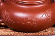 《仿古》宜興紫砂壺朱泥大紅袍仿古高級工藝美術師手工茶壺茶具