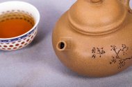 《容天（刻花鳥）》宜興紫砂壺段泥助理工藝美術師全手工茶壺容天茶具