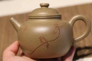 《大彬圈鈕》紫砂茶具茶壺助理工藝美術師純手工頂級青段蟹殼青