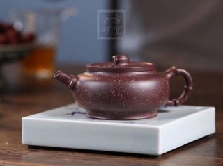 《金砂竹韻》宜興紫砂壺純手工底槽青，段泥泡茶壺