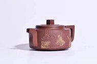 《萬里長城》宜興黃龍山清水泥紫砂壺茶具