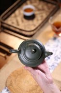 《心經笑櫻》宜興紫砂壺工藝美術師手工頂級民國綠泡茶壺禮品笑櫻