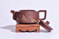 《萬里長城》宜興黃龍山清水泥紫砂壺茶具