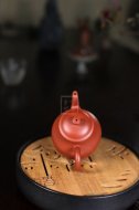 《飲月》宜興市紫砂壺紅皮龍全手工工藝美術師制作月飲茶具套壺