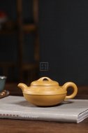 《線圓》宜興紫砂壺高級工藝美術師手工刻繪茶壺茶具黃金段泥線圓