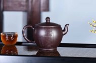 《梵蓮宮燈》宜興紫砂壺實力派名家手工80目紫泥泡功夫茶壺禮品商務送禮宮燈