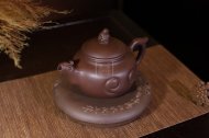 《福猴》宜興紫砂工藝美術師手工紫泥泡茶壺套壺