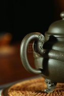 《三足龍泉》宜興紫砂壺工藝美術師純手工民國綠泡茶壺創新壺茶具