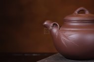《大圓竹》宜興紫砂壺工藝美術(shù)師手工茶壺茶具紫泥