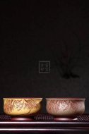 《荷塘月色》宜興紫砂壺工藝美術(shù)員手工紫泥粉漿茶壺泡茶具