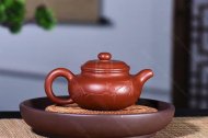 《仿古》宜興紫砂壺朱泥大紅袍仿古高級工藝美術師手工茶壺茶具