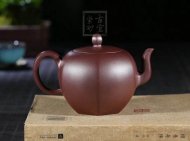 《六方美人肩》宜興紫砂壺工藝美術師手工茶壺茶具100目紫泥美人肩