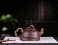 《君子竹》宜興紫砂壺工藝美術師手工紫泥泡茶壺茶具