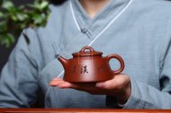 《魚罩》宜興工藝美術師全手工紫砂壺茶壺老師底槽青