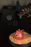 《飲月》宜興市紫砂壺紅皮龍全手工工藝美術師制作月飲茶具套壺
