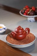 《大度》宜興紫砂壺工藝美術師原礦掇球紫砂茶具大紅袍壺