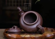 《報春》宜興助理工藝美術師手工紫砂壺紫泥料茶壺報春茶具