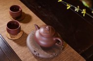 《潘壺》宜興名家紫砂壺工藝美術員手工功夫茶壺茶具套裝紫泥潘壺