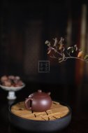 《玉如意》宜興紫砂茶壺工藝美術師底槽青如意
