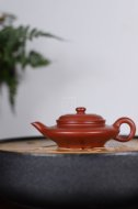 《虛扁》宜興紫砂壺助理工藝美術師全手工大紅袍泡茶壺虛扁茶具