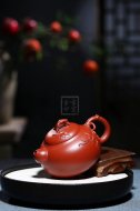 《道洪葫蘆》宜興紫砂壺工藝美術師手工刻繪大紅袍創新壺泡茶壺具