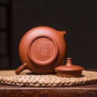《玉柱》宜興紫砂助理工藝美術師手工底槽青泡茶壺套壺