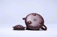 《金絲石瓢》宜興紫砂茶壺工藝美術師保真純手工紫泥石瓢