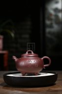 《八面威風》宜興紫砂壺工藝美術師手工紫泥創新壺