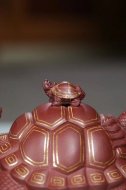 《金龜出?！芬伺d紫砂壺高級工藝美術師純手工底槽青創新壺茶壺紫砂茶具