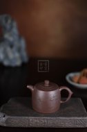 《井欄》宜興紫砂壺工藝美術師手工紫泥井欄紫砂壺茶具