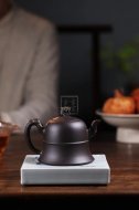 《龍鳳呈祥》宜興紫砂壺高級工藝美術師手工茶壺茶具稀有是黃泥創新壺