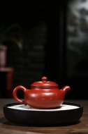 《泥繪仿古》宜興紫砂壺工藝美術師手工大紅袍仿古茶壺具