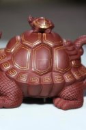 《金龜出?！芬伺d紫砂壺高級工藝美術師純手工底槽青創新壺茶壺紫砂茶具