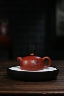 《半月》宜興紫砂壺工藝美術師純手工大紅袍半月大泡茶壺