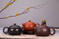 《西施》宜興紫砂壺名家助理工藝美術師全手工優質黑金剛泡茶壺西施茶具家用