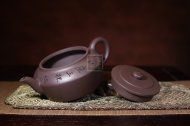 《大口壺》宜興紫砂壺助理工藝美術師手工刻繪茶壺茶具紫泥