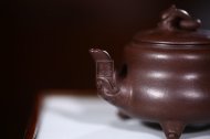 《三足環龍》經典紫砂壺環龍三足宜興全手工助理工藝美術師泡茶壺茶具紫泥