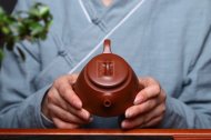 《魚罩》宜興工藝美術師全手工紫砂壺茶壺老師底槽青