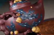 《多子多福》宜興紫砂壺高級工藝美術師純手工底槽青中壺茶具泡茶壺創新壺