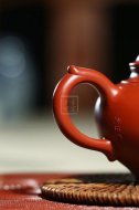 《山水笑櫻（泥繪）》宜興紫砂壺工藝美術師茶具頂級大紅袍笑櫻