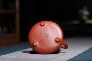 《子冶石瓢》宜興高級工藝美術師工紫砂壺小煤窯朱泥石瓢茶壺茶具