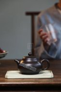 《長樂》紫砂壺中國工藝美術大師全手工純制壺黑泥