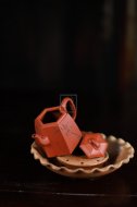 《六方錦華》經典紫砂壺六方宜興全手工工藝美術師泡茶壺茶具朱泥
