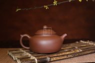 《圓墩》宜興紫砂壺助理工藝美術師茶具紫泥創新