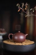 《玉如意》宜興紫砂茶壺工藝美術師底槽青如意