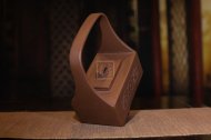 《金玉提梁》宜興市紫砂壺紫泥全手工高級工藝美術師制作創新提梁茶具套壺